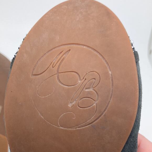 Matt Bernson Womens Gray Suede Glitter Stretch Ballet Flats 7.5 - Picture 8 of 9